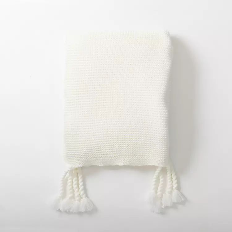 New! Ivory Spring Knit Throw Blanket | Kirkland's Home