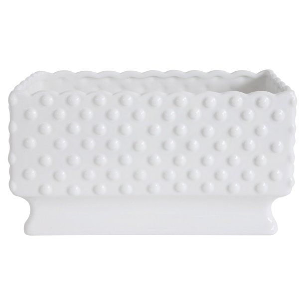 3R Studios White Hobnail Ceramic Planter | Walmart (US)