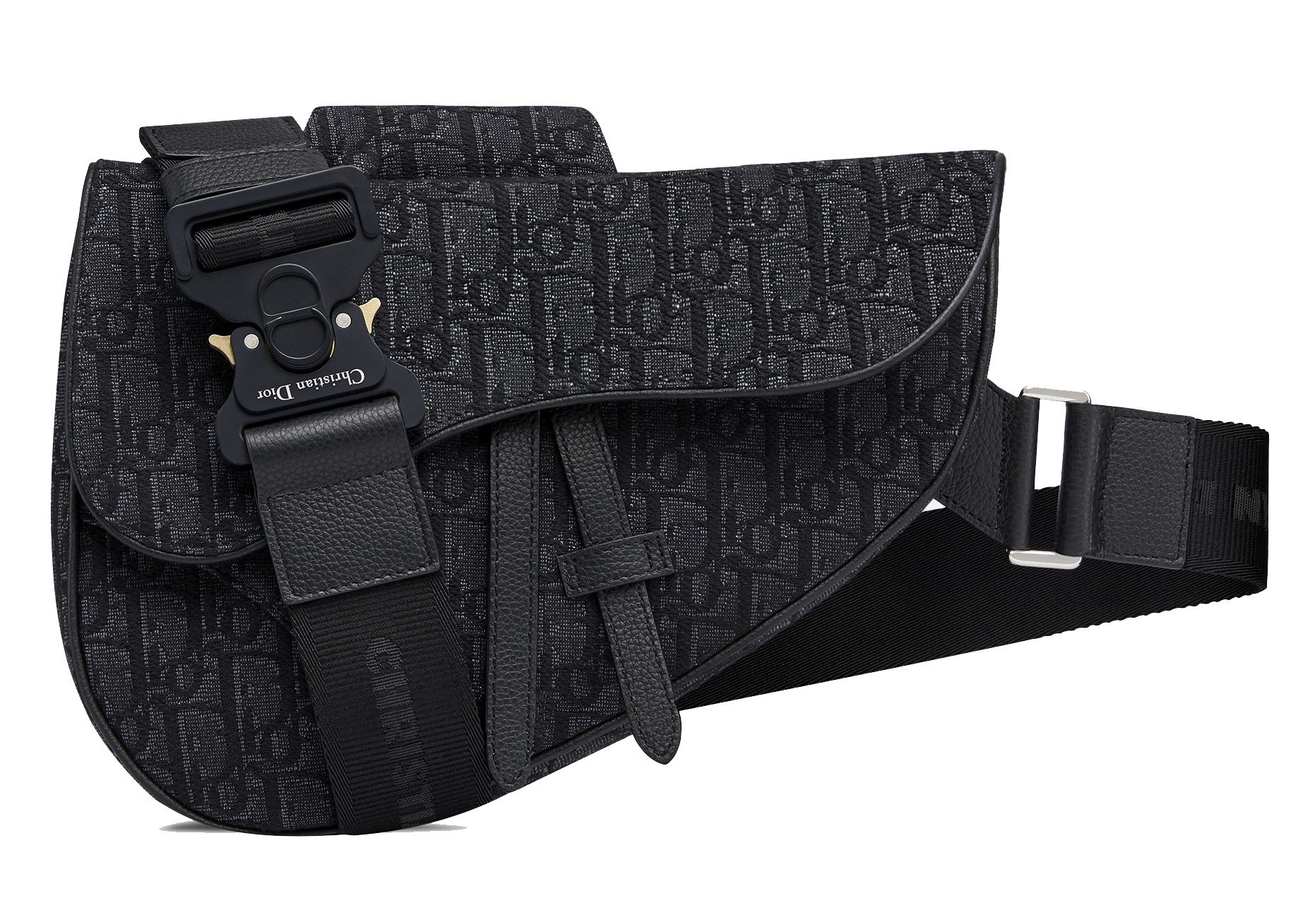 Men's Dior Saddle Bag Oblique Jacquard in Black | StockX