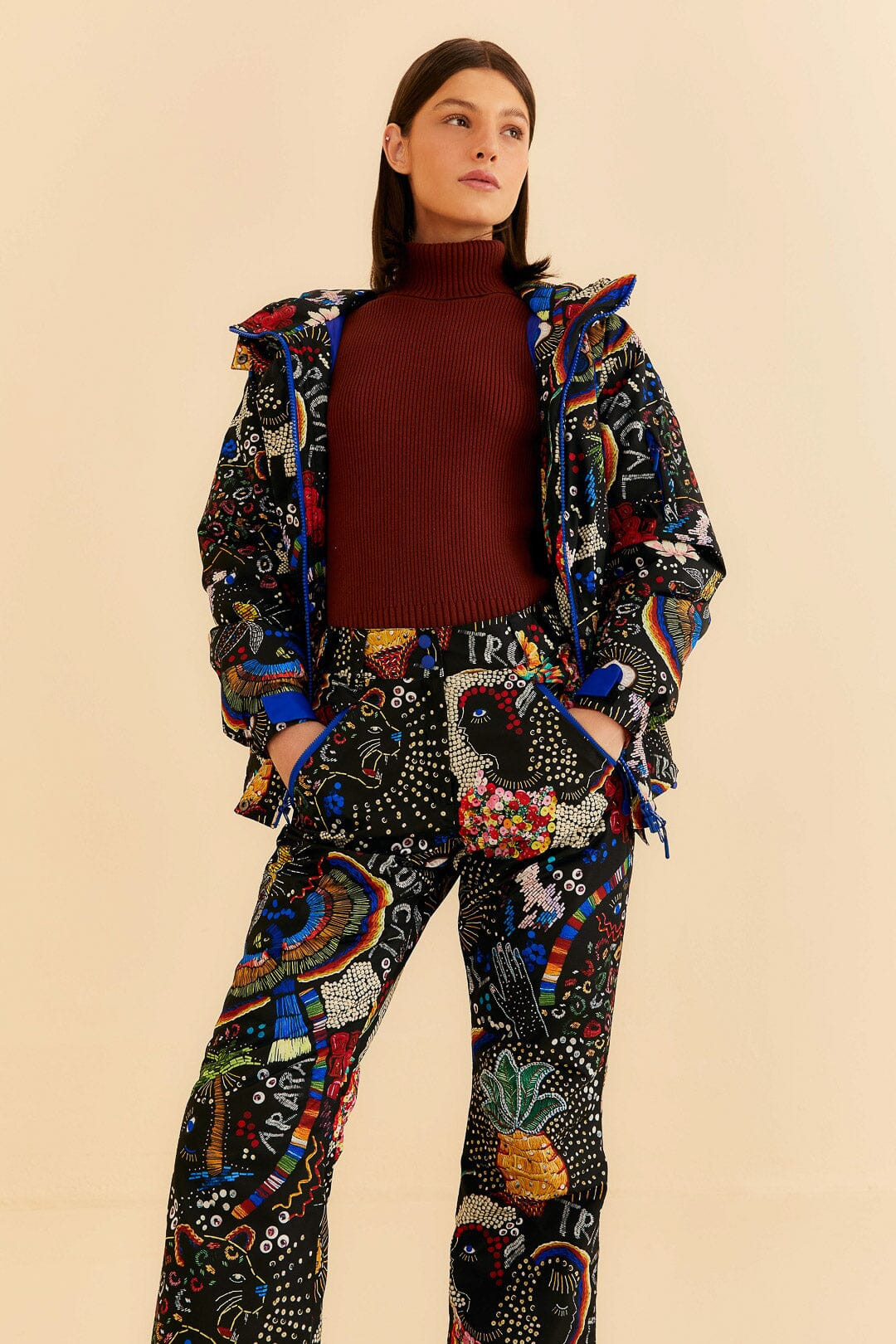 Black Borogodo Ski Pants | Farm Rio EU