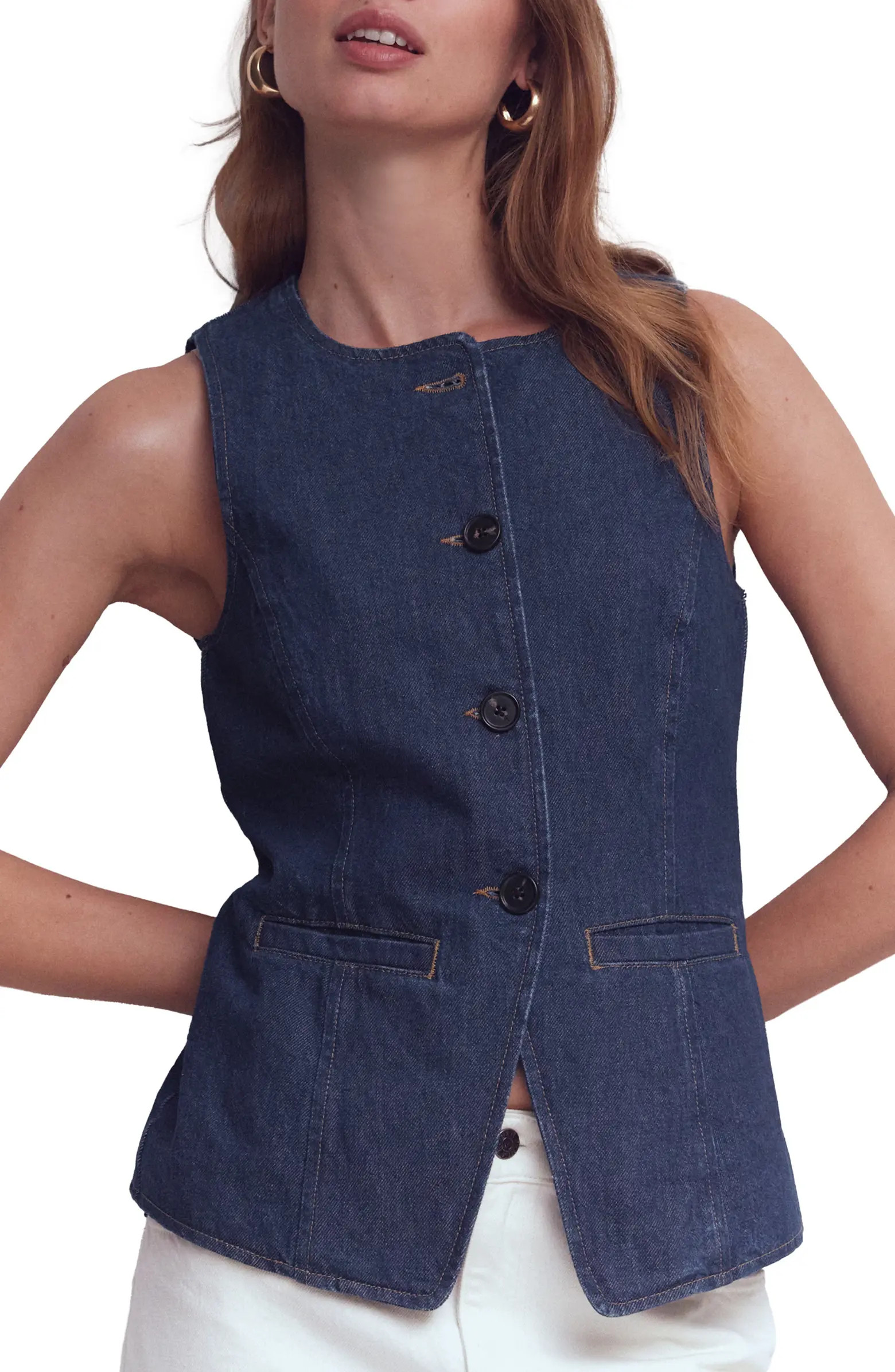 Cotton Denim Vest | Nordstrom