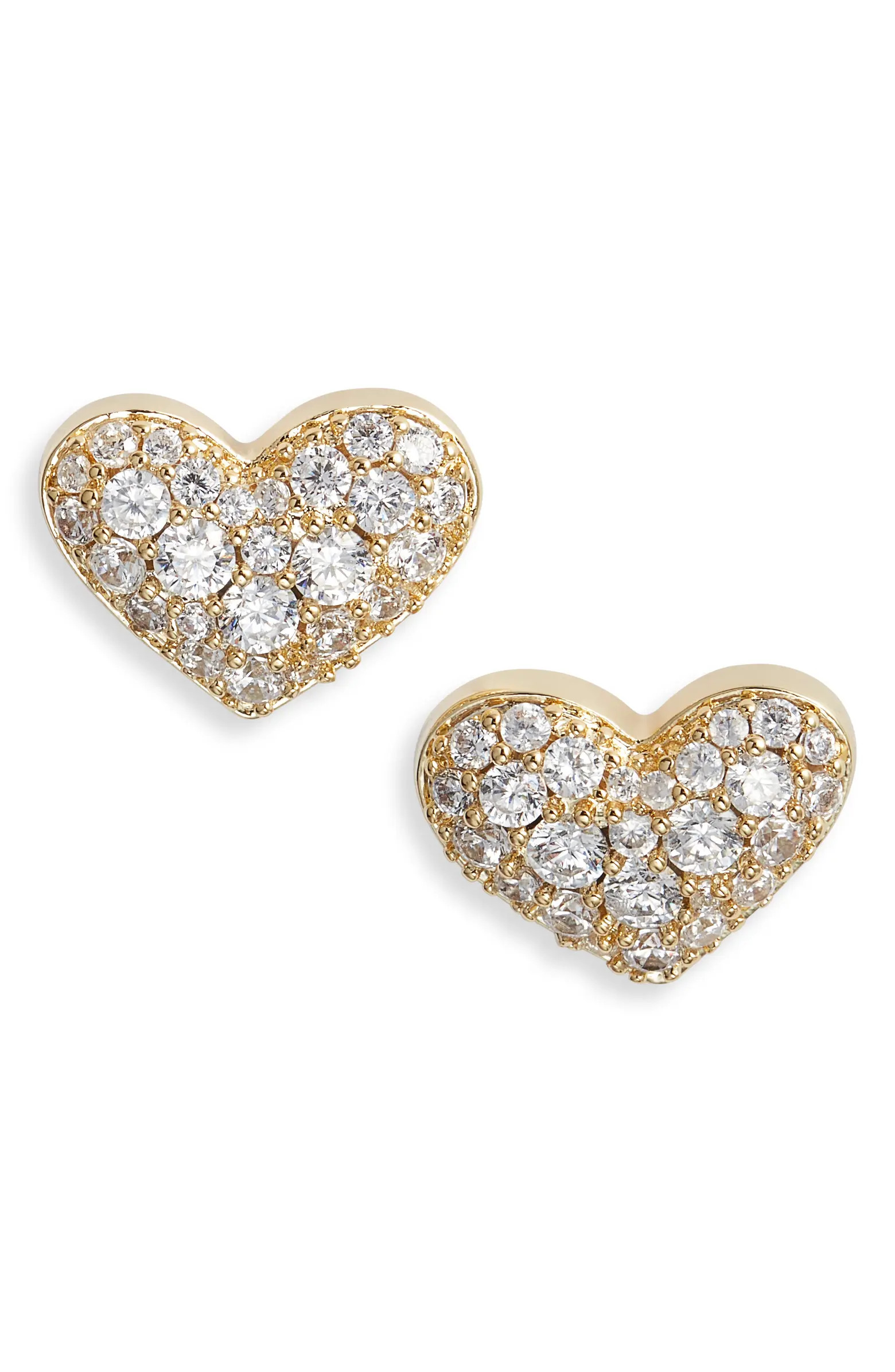 Ari Pavé Heart Stud Earrings | Nordstrom