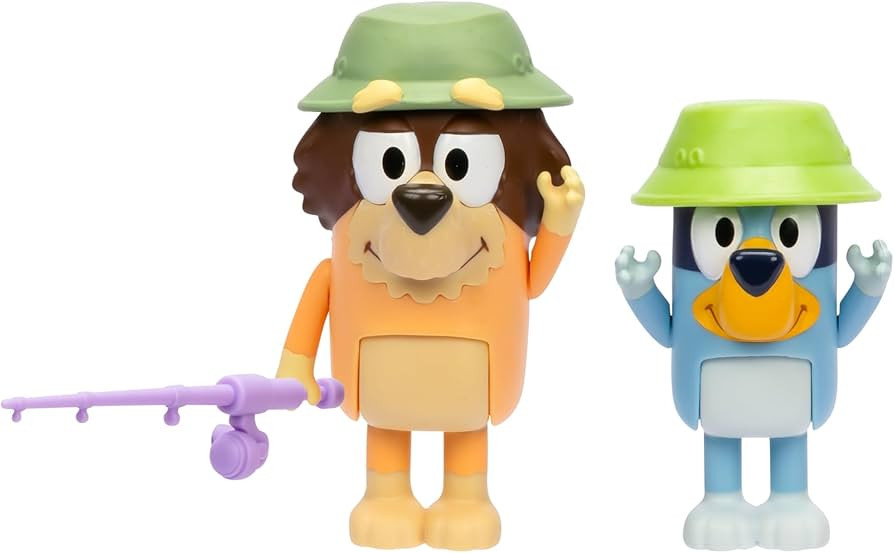 Bluey Figure 2-Pack - Fishing with Grandad, 2.5 Inch Figures with Accessories, Kids Can Recreate ... | Amazon (US)
