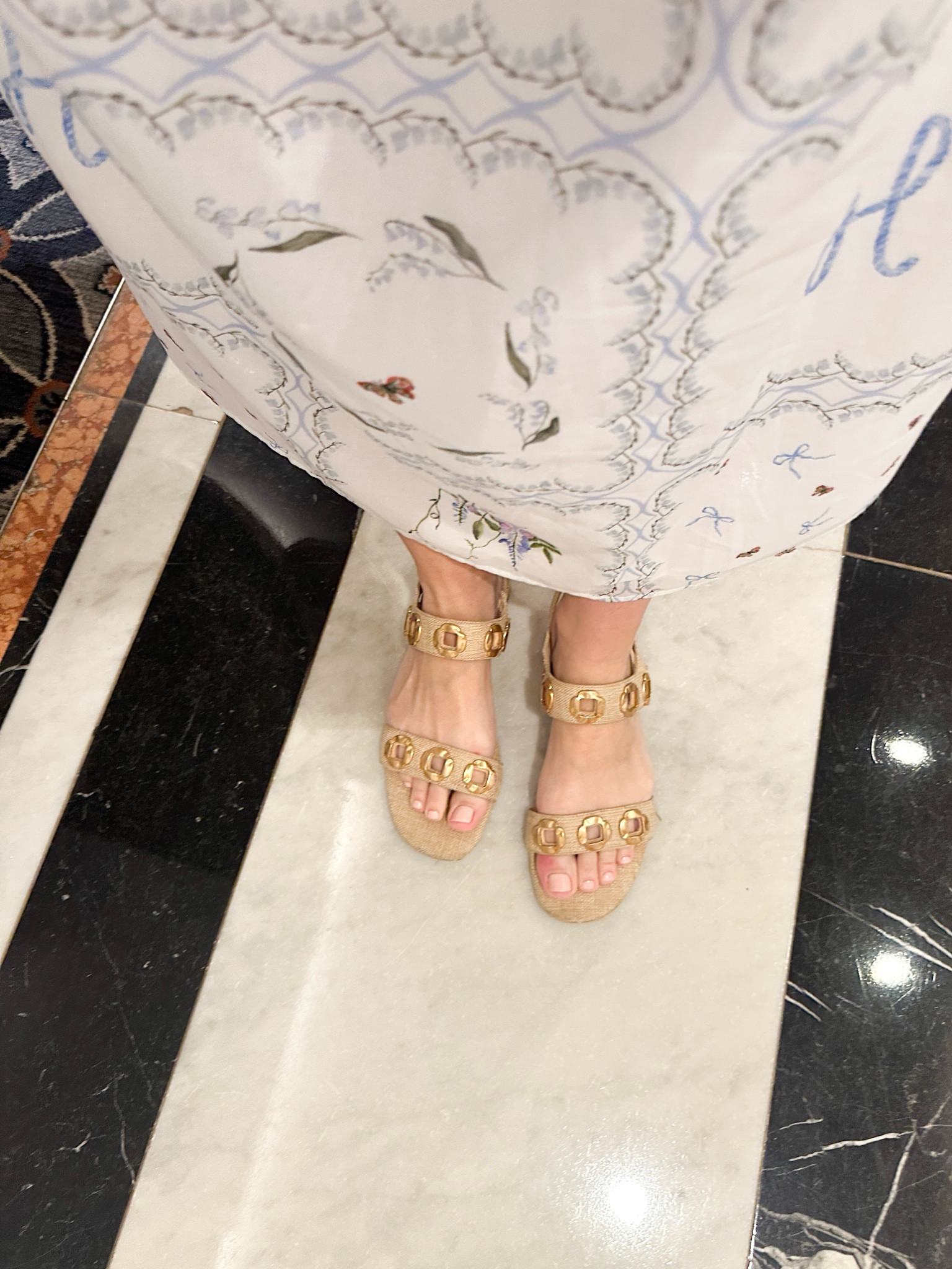 I only brought two shoes on this trip. Cute and comfy sneakers and these. Can go day to night. Linking a similar style I found from Target, too. Wearing a small in dress. Shoes run tts. 

#LTKtravel