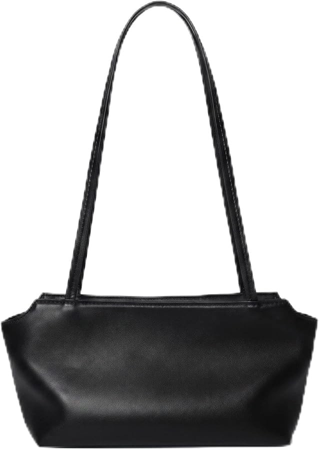 Women's Leather Tote Bag, Soft Casual Shoulder Purse Genuine Leather Horizontal Square | Amazon (US)