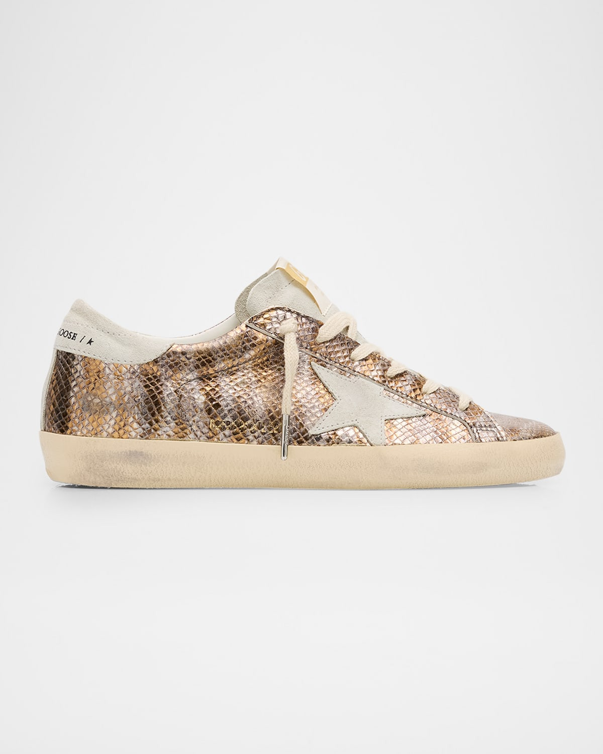 Super-Star Metallic Embossed Low-Top Sneakers | Neiman Marcus