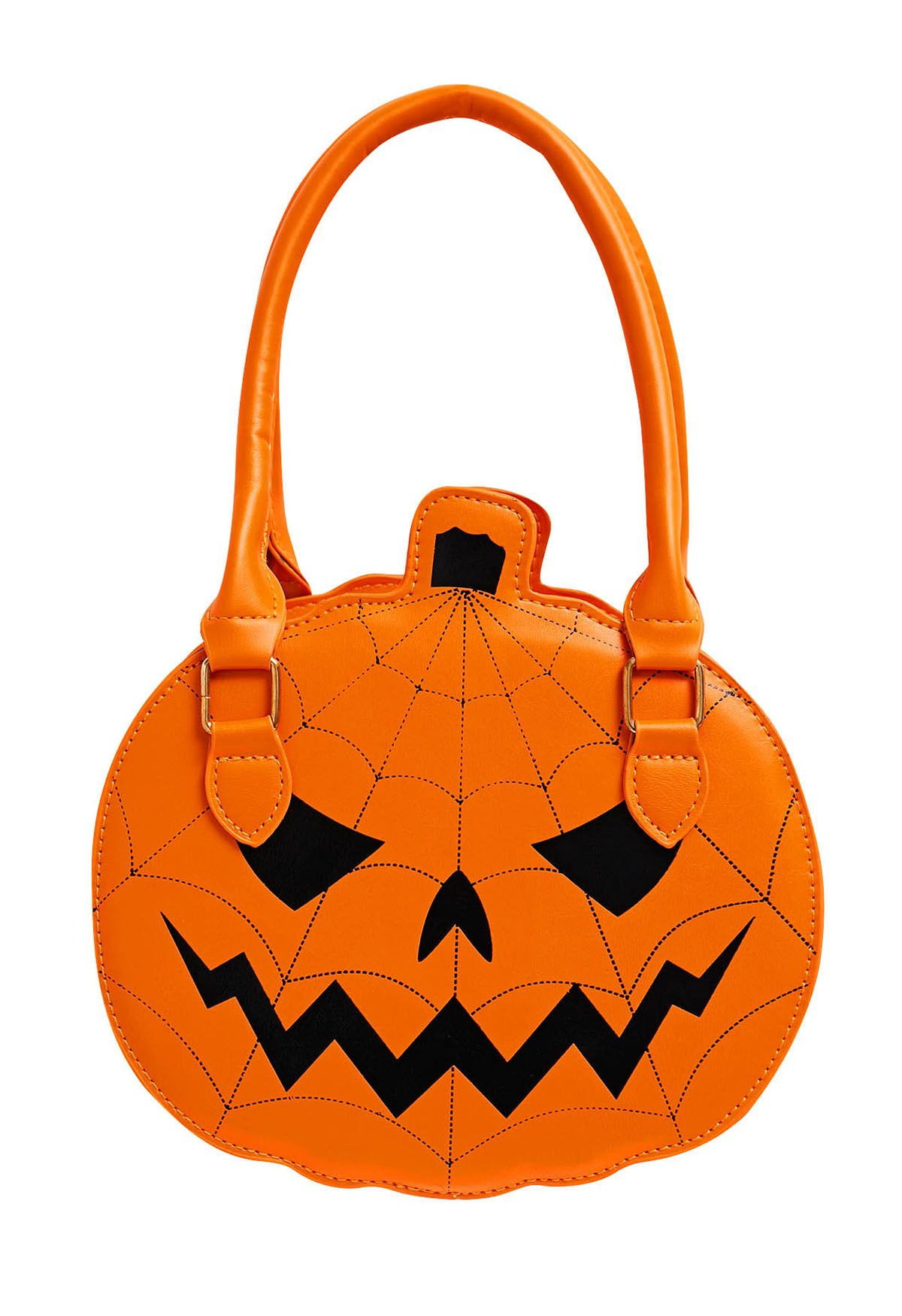 Jack-o'-Lantern PU Handbag in Orange | Chicwish
