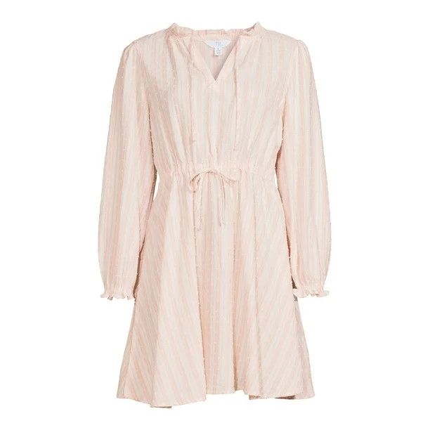 Time and Tru Women's Long Sleeve Peasant Dress - Walmart.com | Walmart (US)