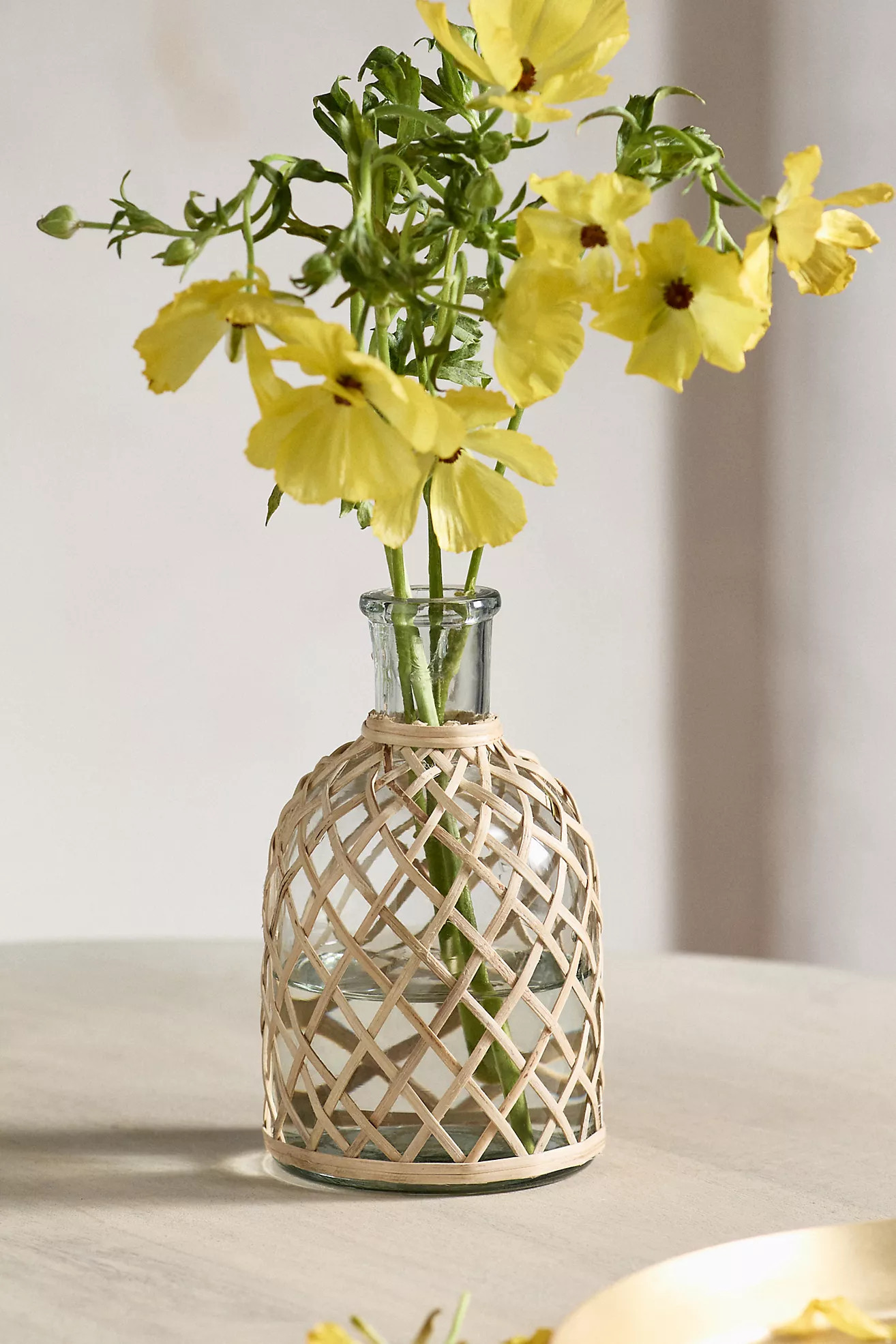 Rattan Wrapped Bud Vase | Anthropologie (US)