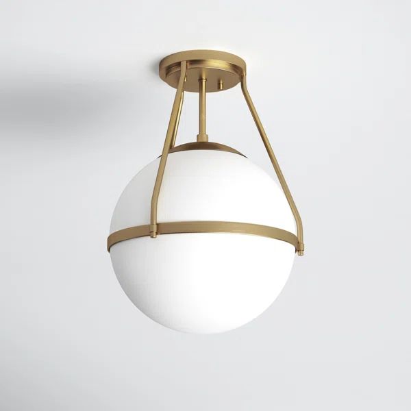 Amirah Glass Semi Flush Mount | Wayfair North America