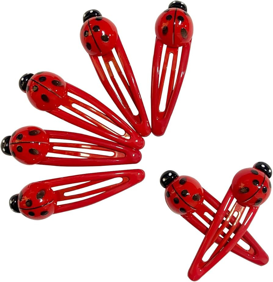 20 Pcs Ladybug Hair Clips, Animal Hair Clips for Girls and Women, Girl Hair Accessories, Snap Bar... | Amazon (US)