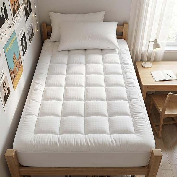 EASELAND Twin XL Mattress Pad Pillow Top Quilted Fitted Mattress Cover/Protector Extra Long Cotto... | Amazon (US)
