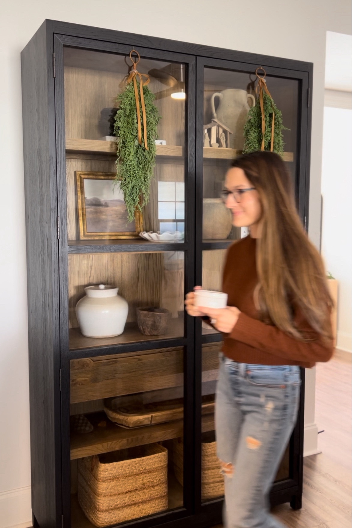 Style my cabinet with me 🤎

Cabinet is Lulu & Georgia but I linked a look for less! Very similar option

All of my vases are from antique stores

I tried linking everything else as closely as possible!
Swag on cabinet organic modern decor shelf styling Shelfie 

#LTKhome