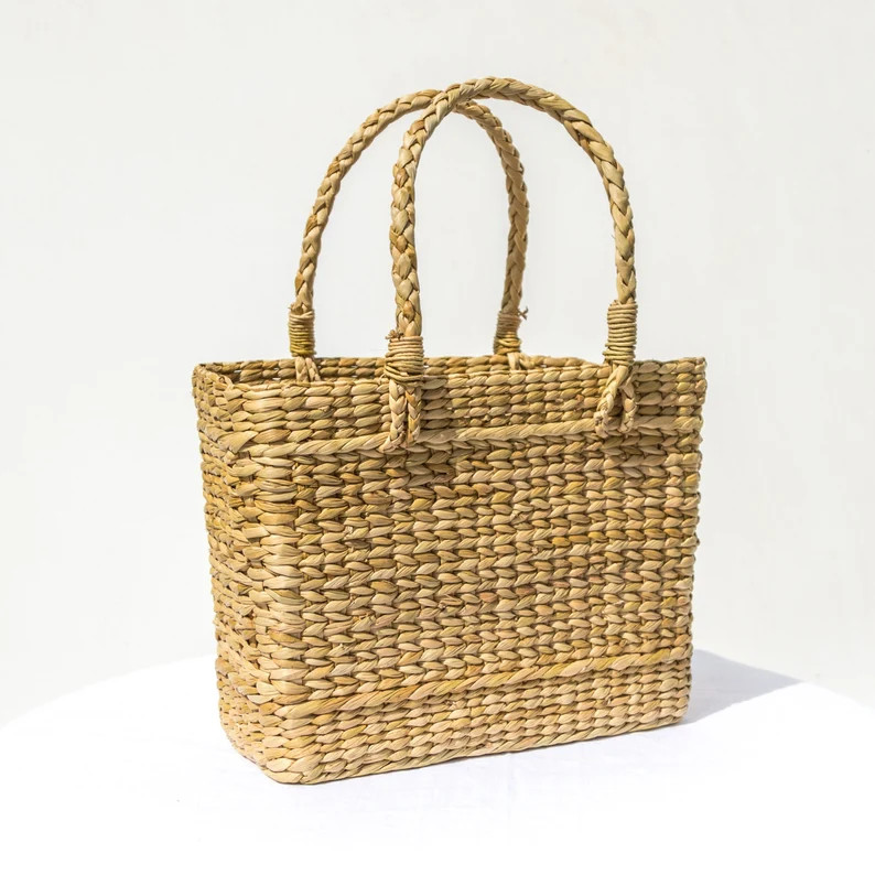Raffia Hand Woven Bag Woven Summer Bag - Etsy UK | Etsy (UK)