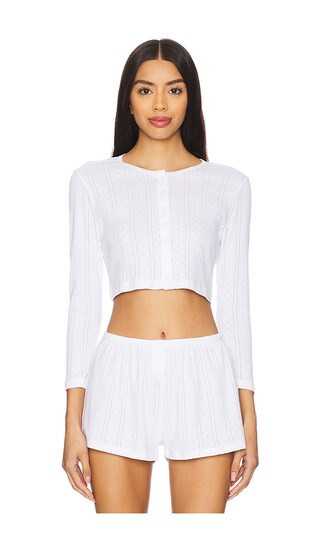 The Cropped Cardi in White | Revolve Clothing (Global)