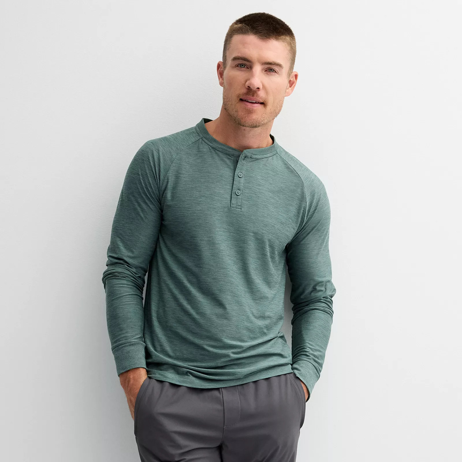 Men's FLX Long Sleeve Luxury Soft Wander Henley | Kohl's