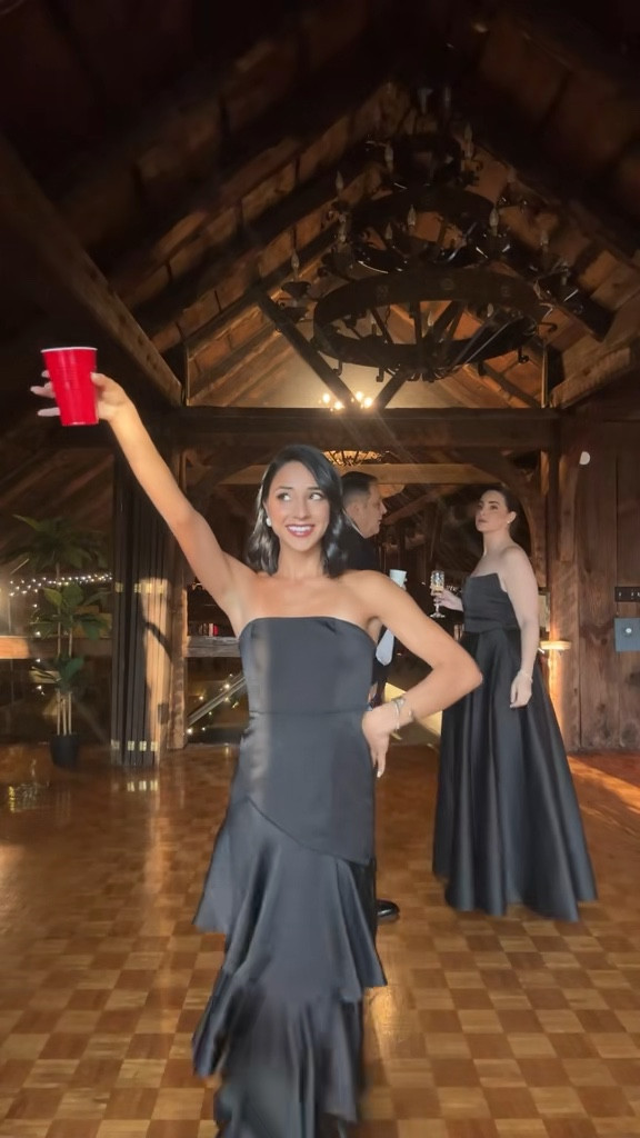 The perfect black tie dress is on sale for under $100! So comfortable and flattering #lulus #weddingguest #blacktie #weddingguestdress 

#LTKOver40 #LTKFindsUnder100 #LTKWedding