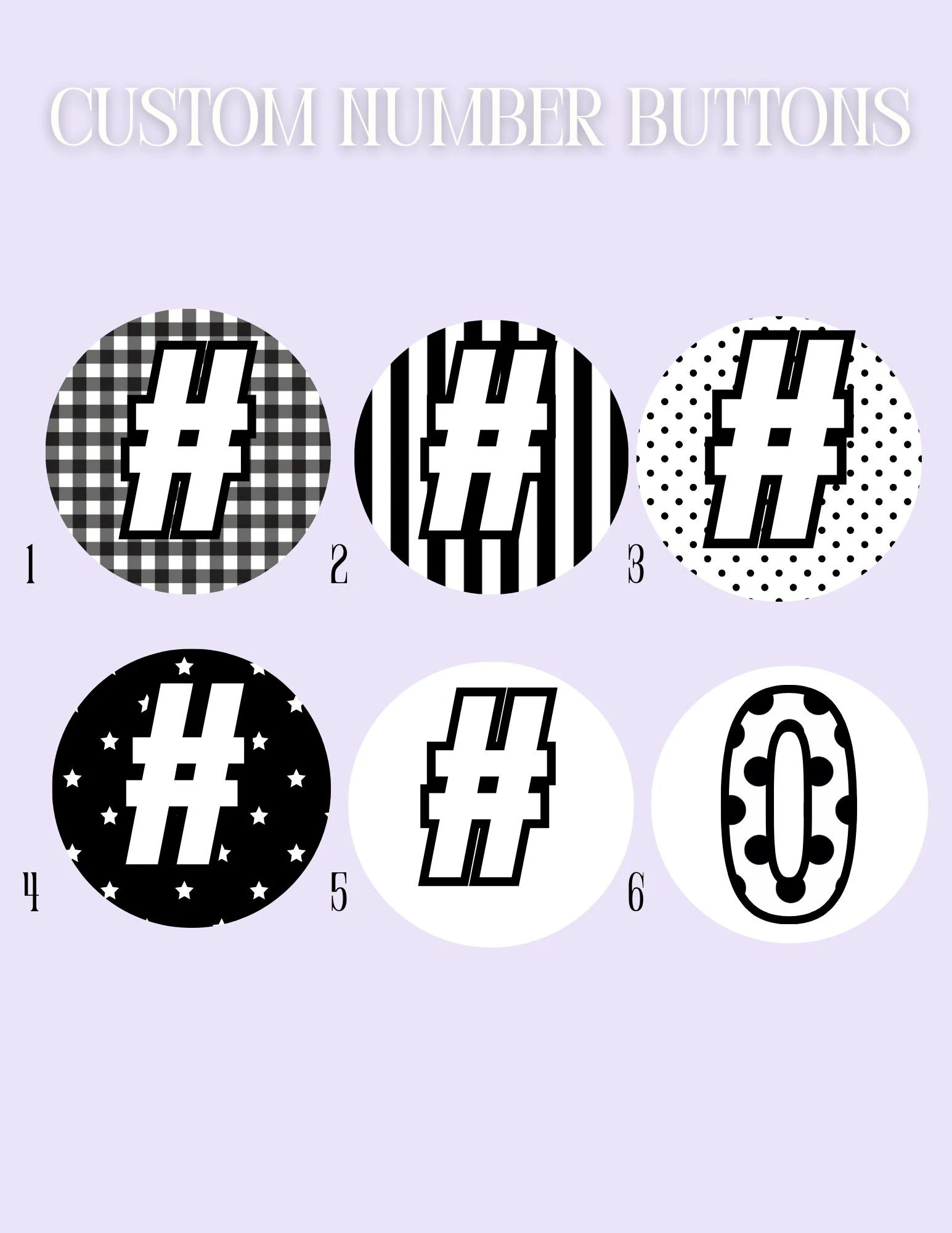 CUSTOM NUMBER BUTTONS - Etsy | Etsy (US)