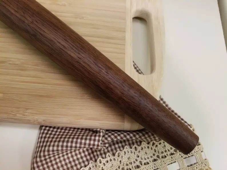 French Pastry Rolling Pin handmade walnut ready to use finished with walnut oil Handmade one at a... | Etsy (US)