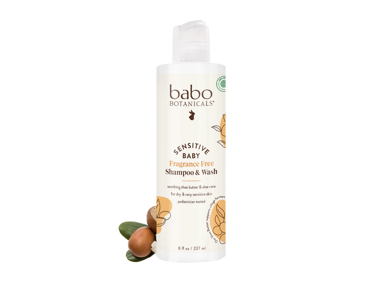 Sensitive Baby Fragrance-Free Baby Shampoo & Wash - 8 oz. | Babo Botanicals