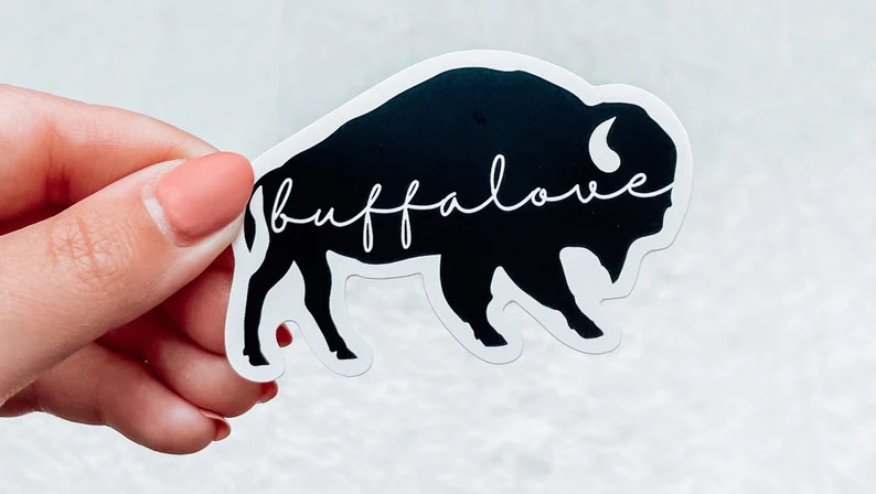 Buffalove Black STICKER Buffalo Sticker Waterproof Sticker - Etsy | Etsy (US)