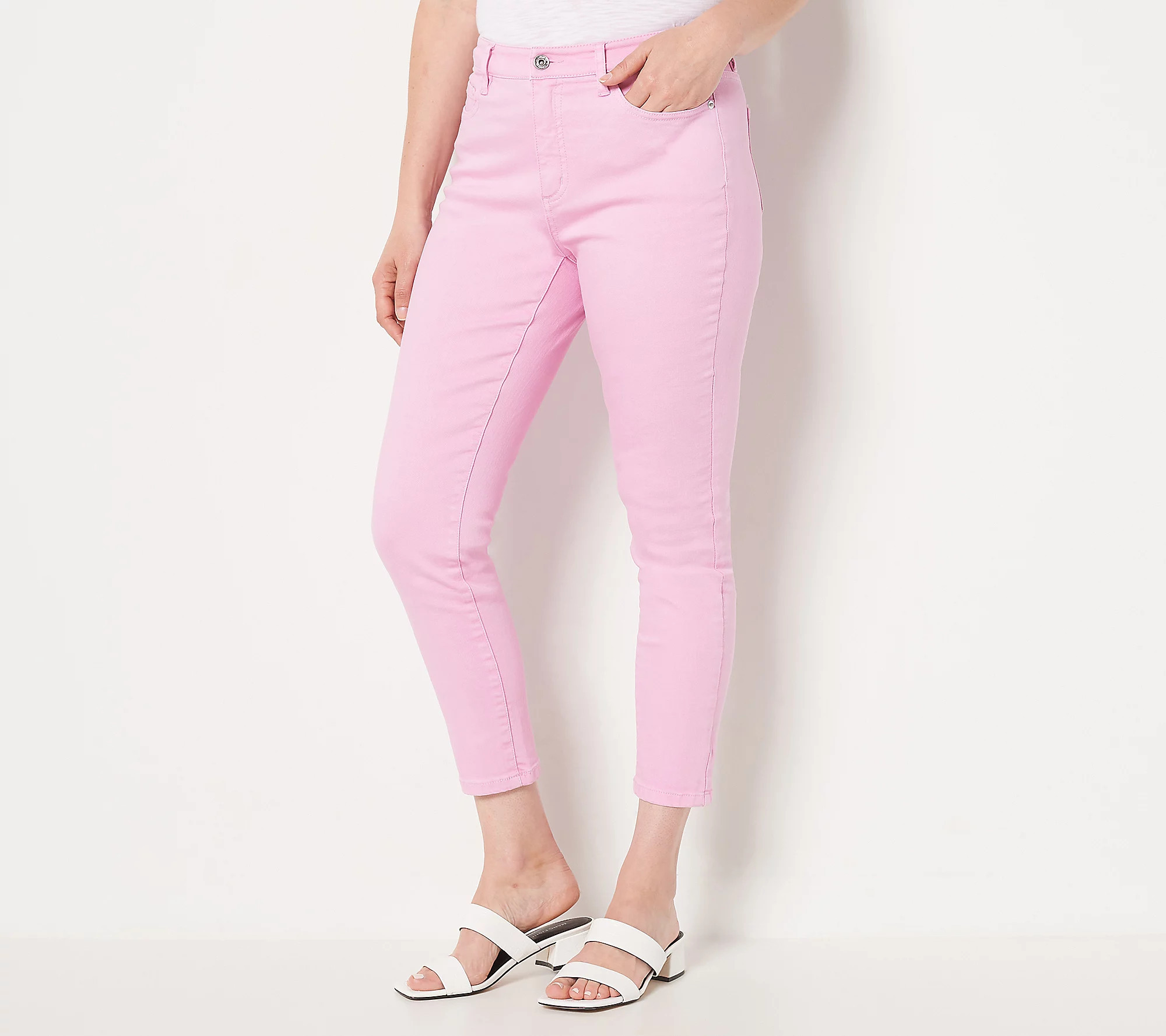 As Is J Jason Wu RegularColoredDenimStraightLegCropped Jean | QVC