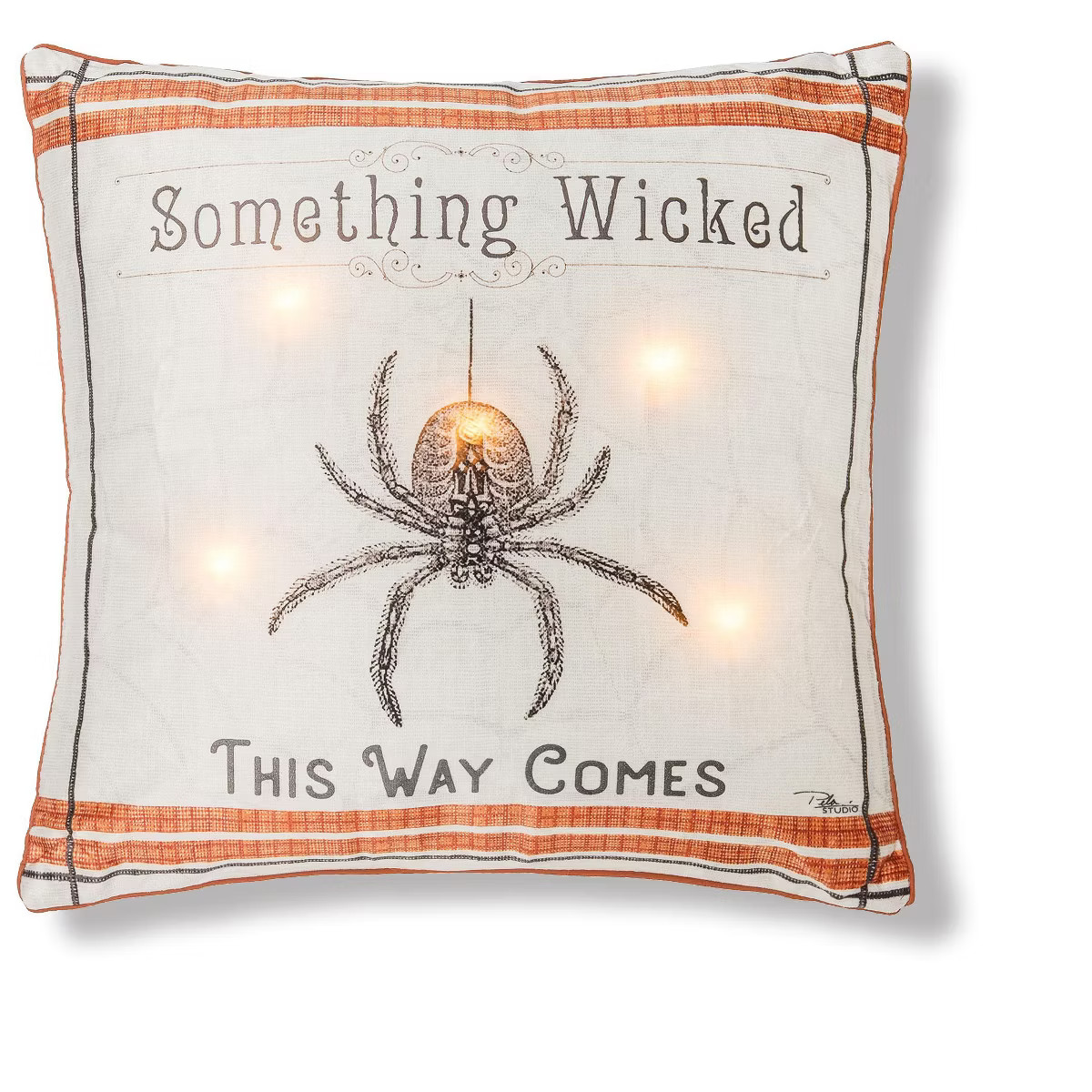 C&F Home 18" x 18" Wicked Spider Light-Up LED Halloween Throw Pillow | Target