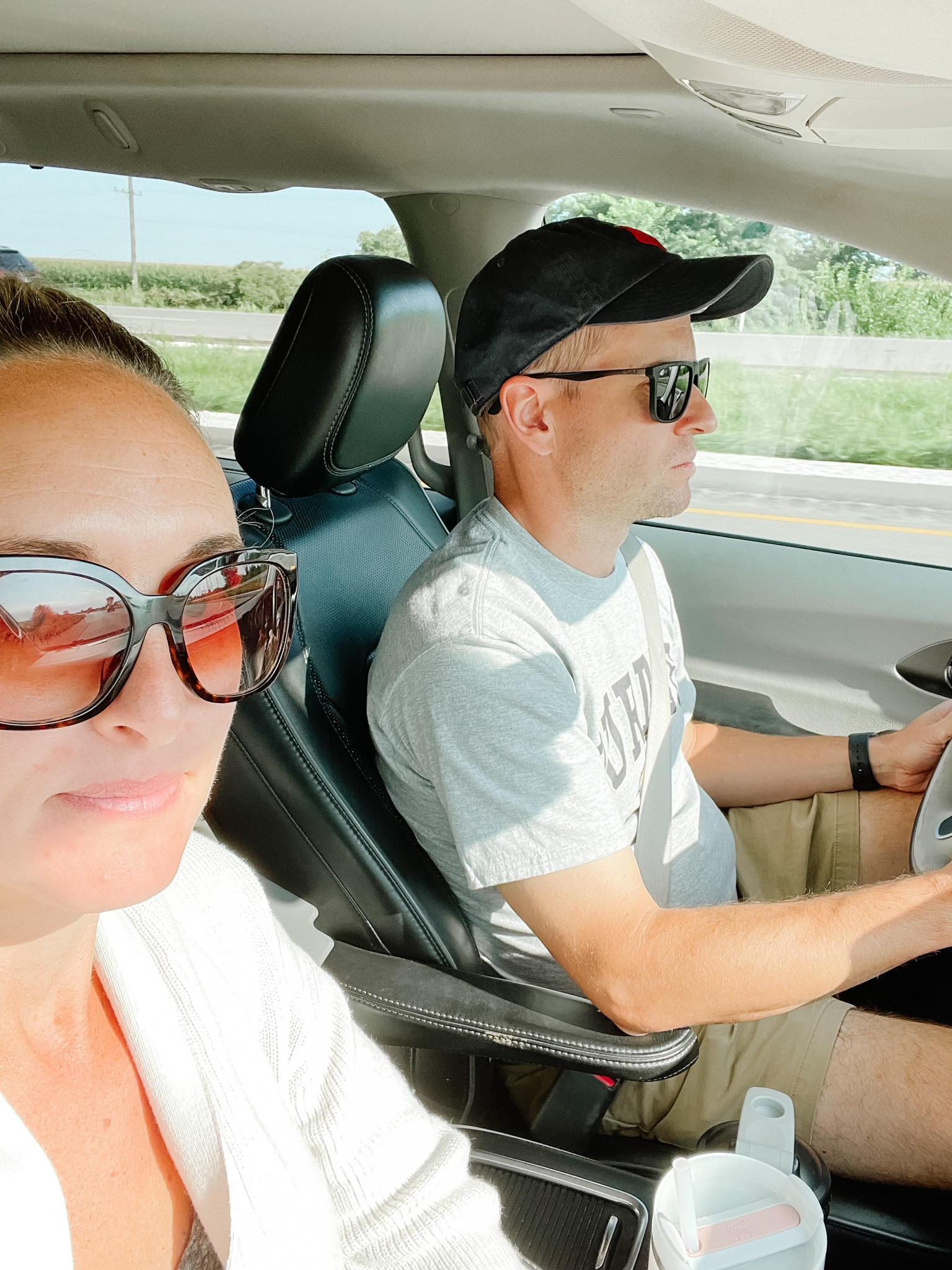 Anytime we venture out on a road trip these are three items that I never leave at home. My sunglasses are prescription, but you can get them with regular lenses. 