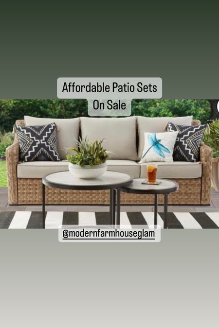 Affordable patio sets outdoor dining chairs Walmart furniture sale summer spring home decor
modern farmhouse glam

#LTKSeasonal #LTKhome #LTKsalealert