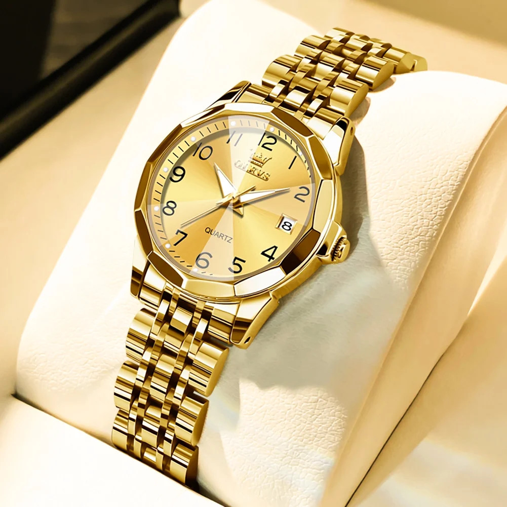 OLEVS Watches for Women with Date Luxury Female Waterproof Women Wrist Watch Analog Dress Stainle... | Walmart (US)