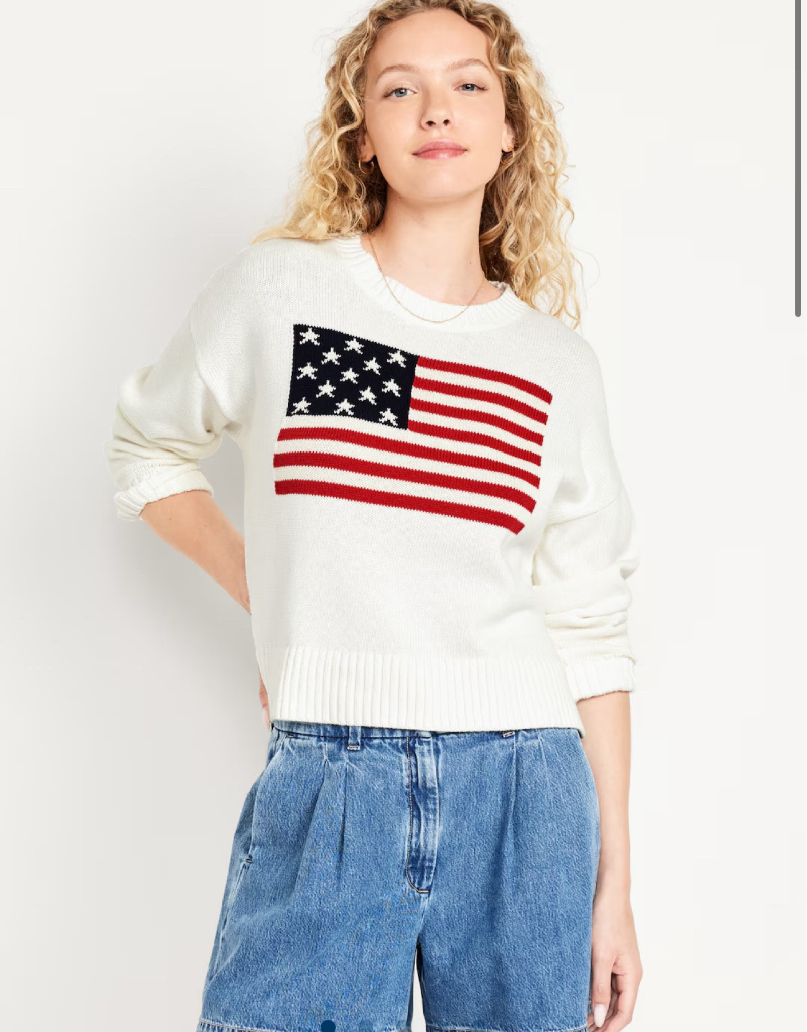 The sweater of the season! 
Old navy / American flag sweater / summer outfit / travel outfit / coastal grandmother / classic / Ralph Lauren dupe 

#LTKFindsUnder50 #LTKSeasonal #LTKStyleTip