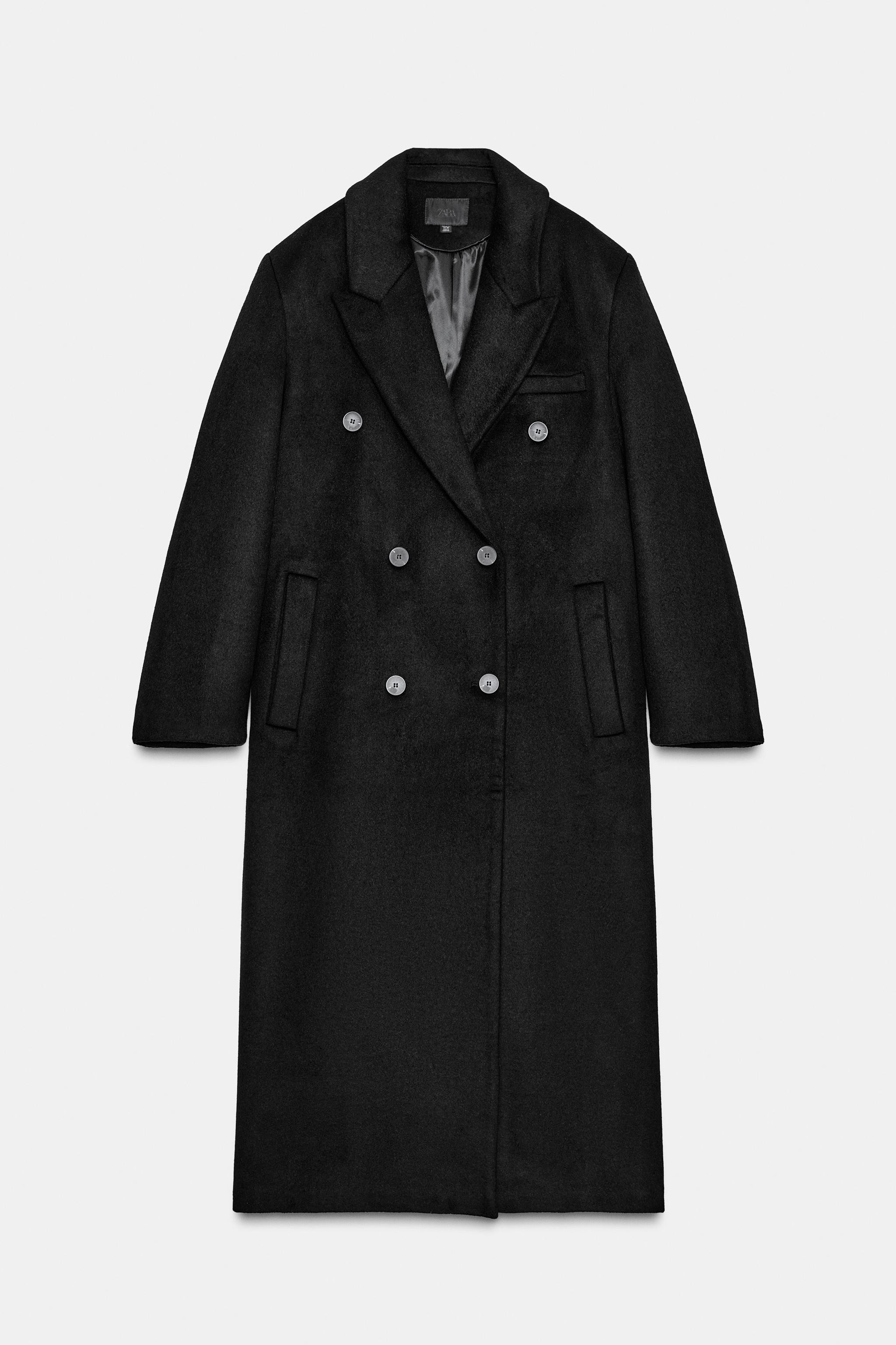 EXTRA LONG WOOL BLEND COAT | Zara UK
