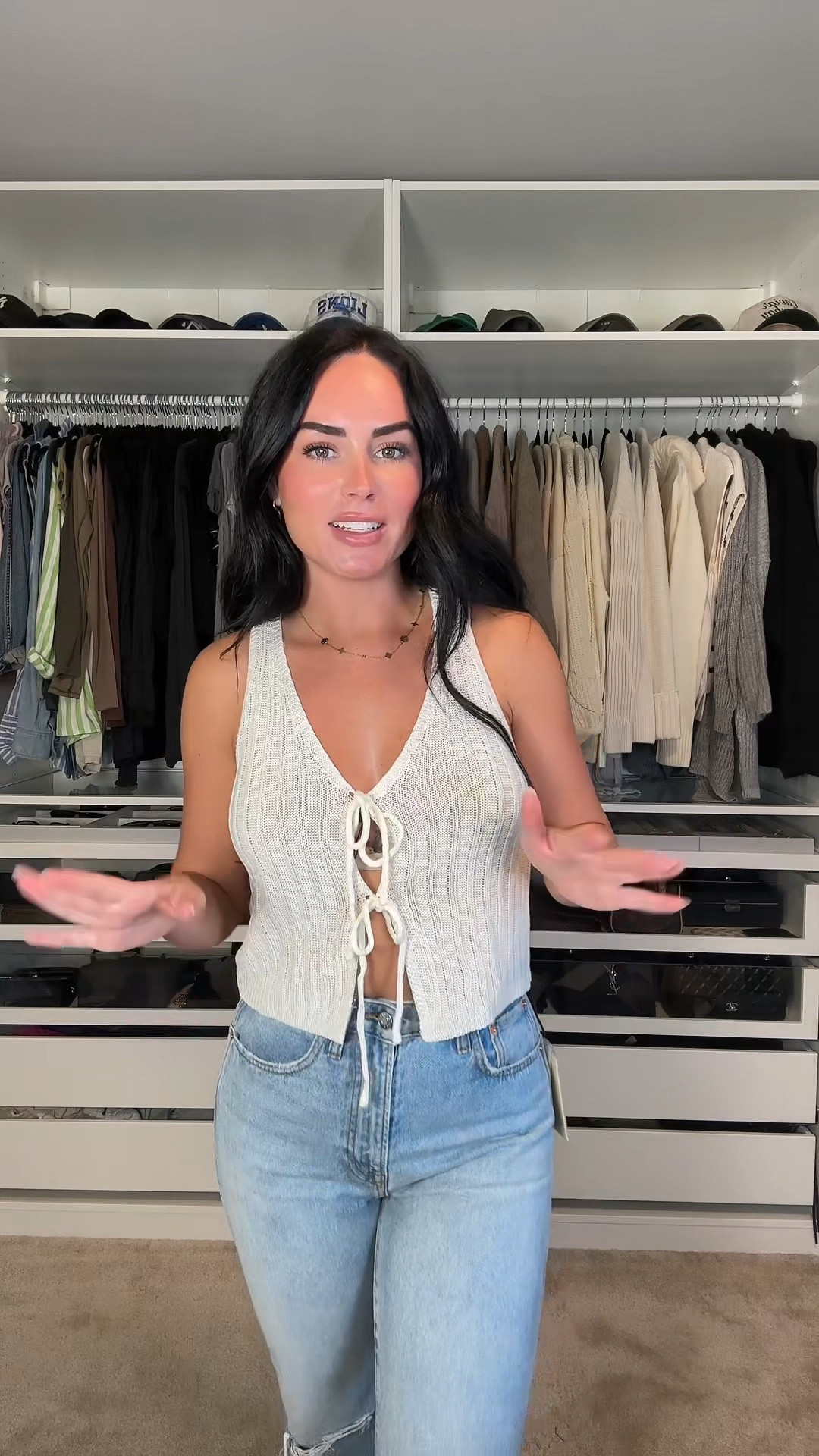 Wearing a size small toe front top, size 27 jeans 


#revolve #clothingreview #tiefronttops #jeans #revolvehaul 

#LTKVideo #LTKU #LTKStyleTip