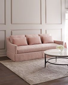 Albion Skirted Sofa, 89" | Horchow