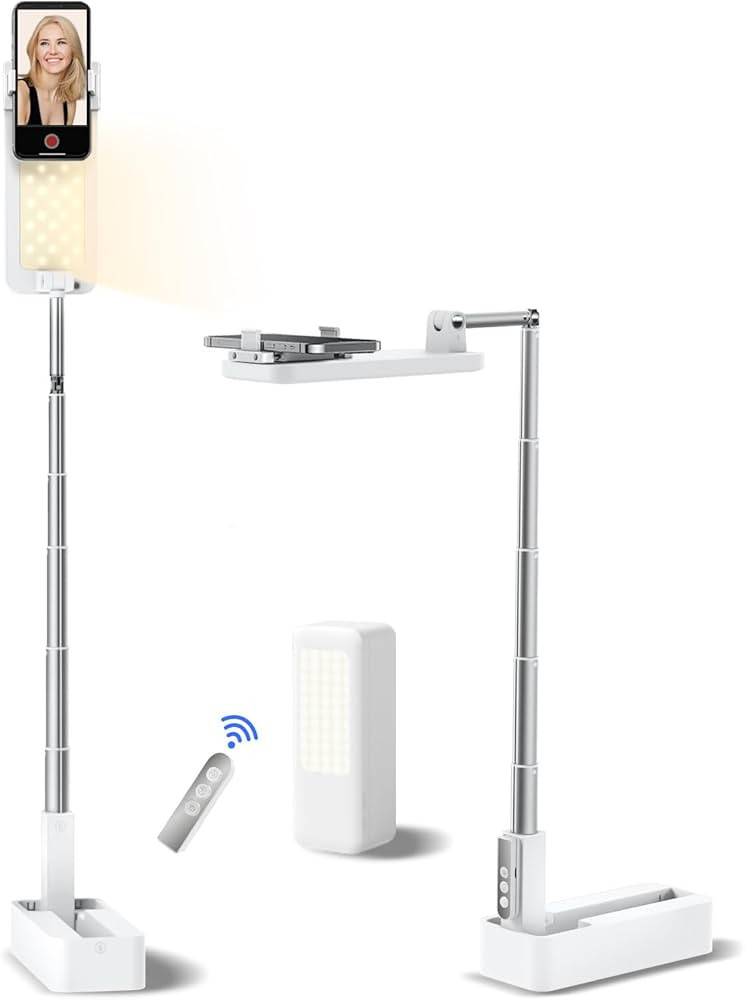 Overhead Phone Stand for Recording,Overhead Phone Mount, Foldable/Extendable/Rechargeable Phone S... | Amazon (US)