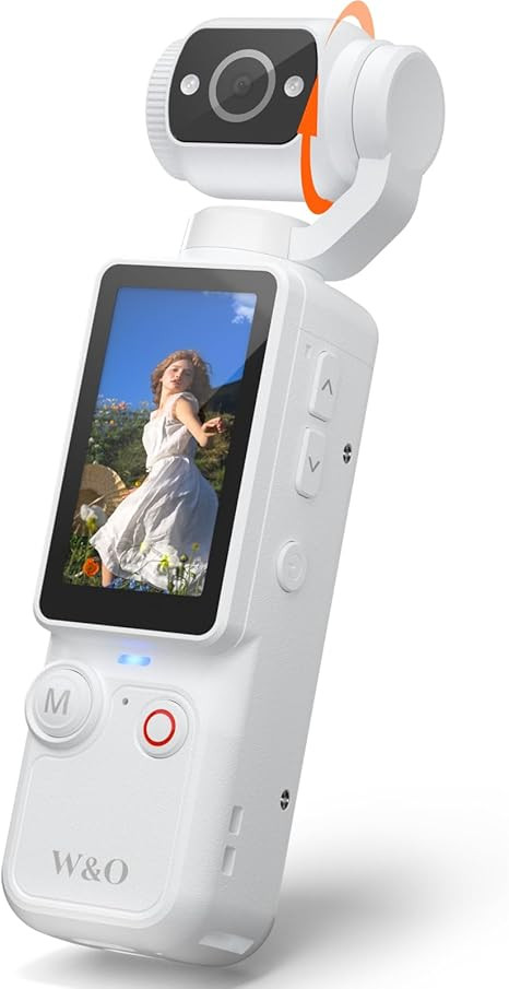 W & O Portable 2.5K Video Recorder with 180° Rotating Lens, Vlogging Camera,Pocket Body Camera w... | Amazon (US)