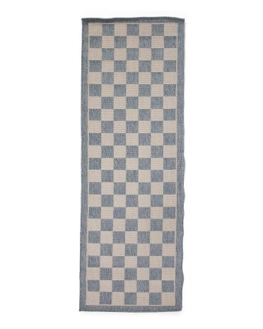 Made In Turkey 2x8 Outdoor Checkered Rug | Global Home | Marshalls | Marshalls