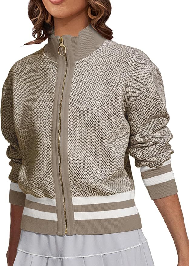 SuperPrity Cardigan Sweaters for Women Long Sleeve Zip Up Lightweight Knit Jacket 2024 Fashion Fa... | Amazon (US)