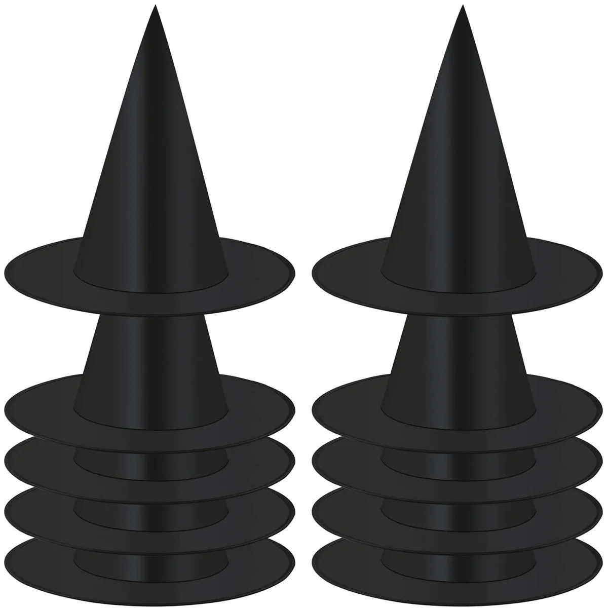 Doingart Halloween Black Witch Hat, 10pcs Witch Hat Costume Accessory for Halloween Christmas Mas... | Walmart (US)