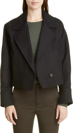 Lightweight Cotton & Linen Crop Blazer | Nordstrom