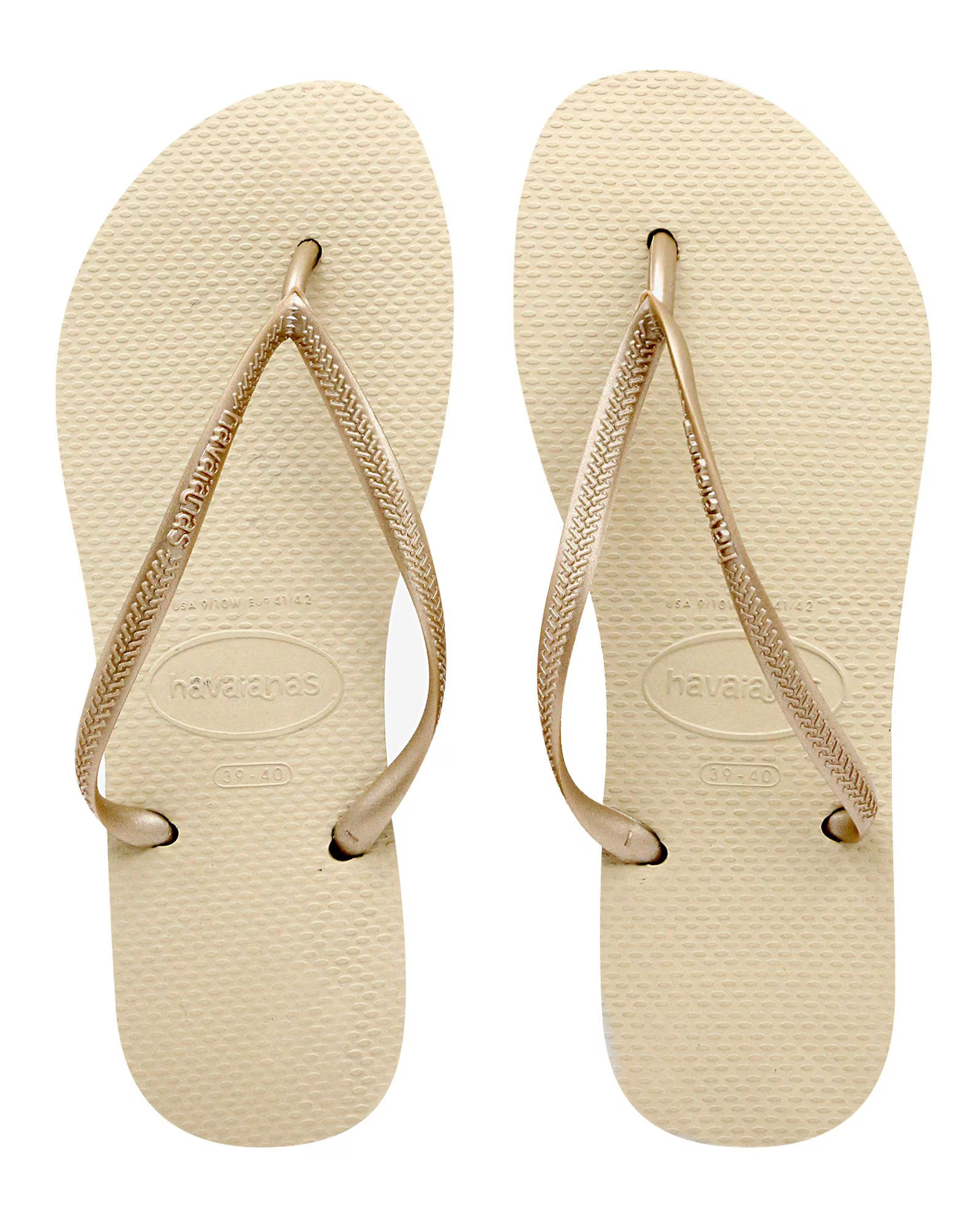 Chinelo feminino tira slim - Bege Escuro |  Havaianas | Riachuelo (BR)