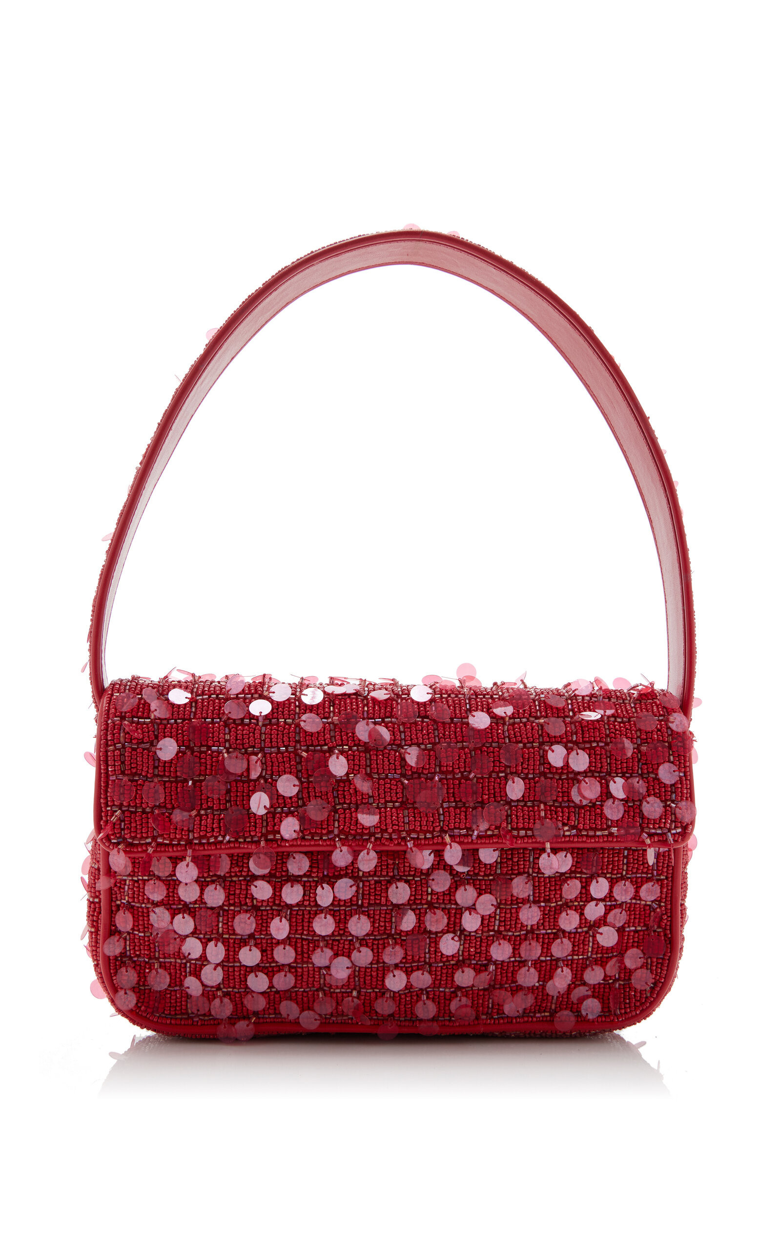 STAUD - Tommy Sequin-Embroidered Beaded Bag - Red - OS - Moda Operandi | Moda Operandi (Global)