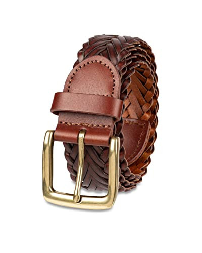 Amazon Essentials Men's Fully Adjustable Braided Belt, Brown, 50 | Amazon (US)