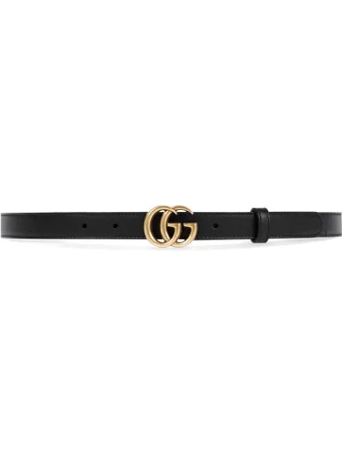 Gucci Leather Belt With Double G Buckle - Farfetch | Farfetch (US)