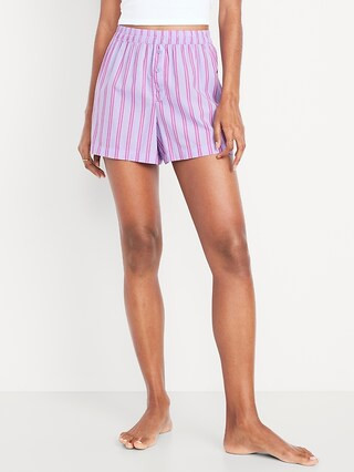 Poplin Boxer Pajama Shorts | Old Navy (US)