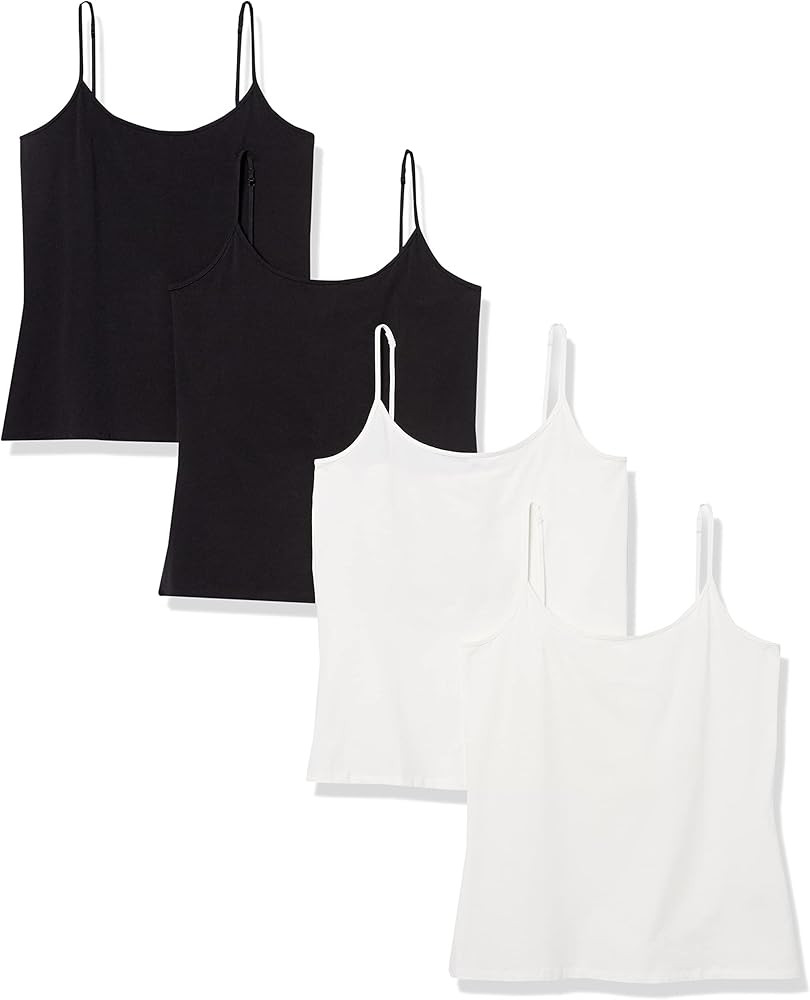 Amazon Essentials Women's Slim-Fit Camisole, Pack of 4 | Amazon (US)