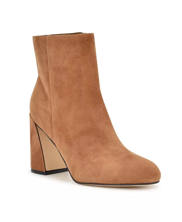 Nine West Women's Yast Almond Toe Block Heel Dress Booties - Macy's | Macy's