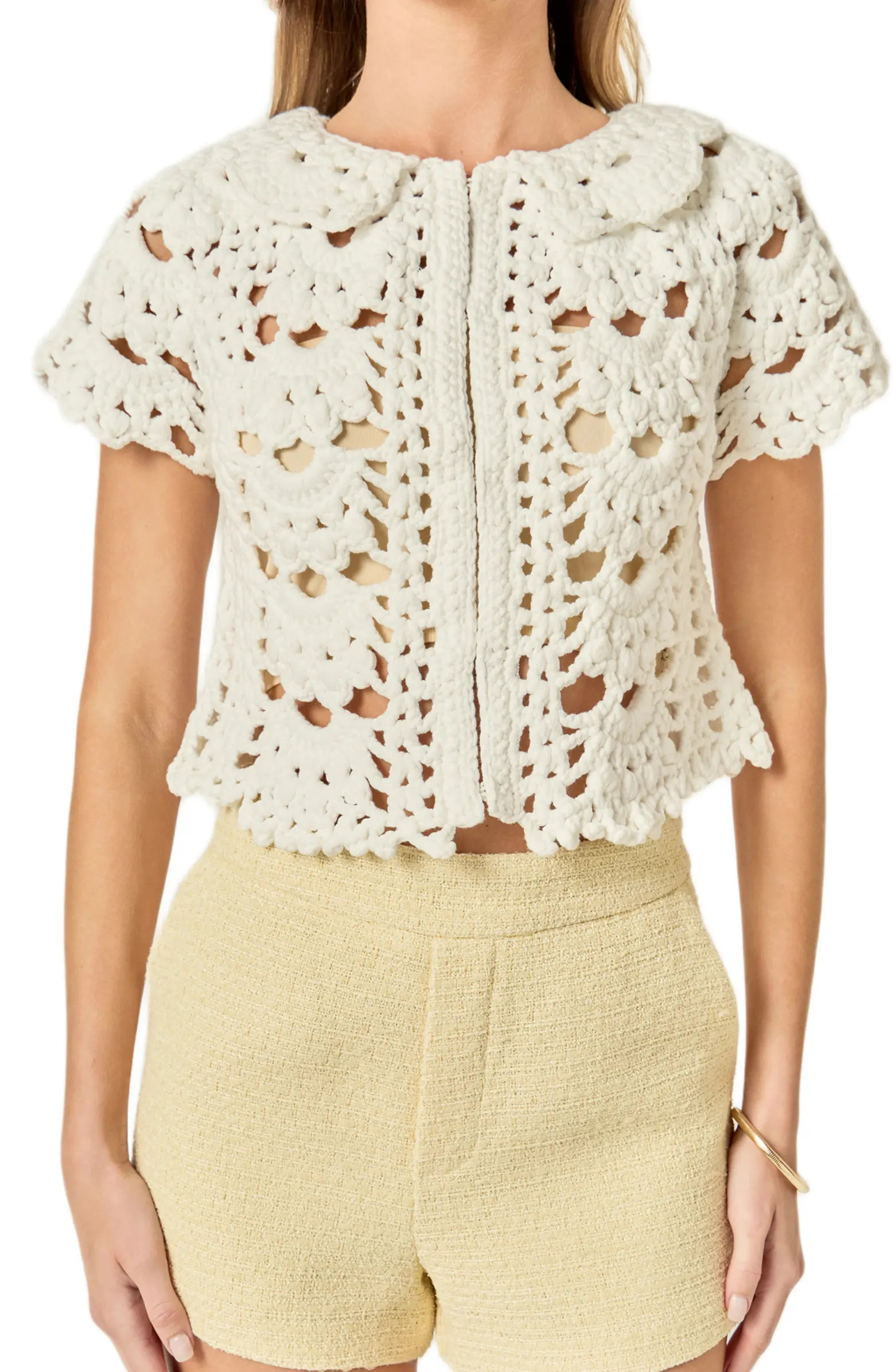 Crochet Crop Cardigan | Nordstrom