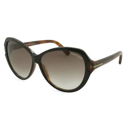 Tom Ford Sunglasses Valentina / Frame: Black with Havana Temples Lens: Brown Gradient | Walmart (US)