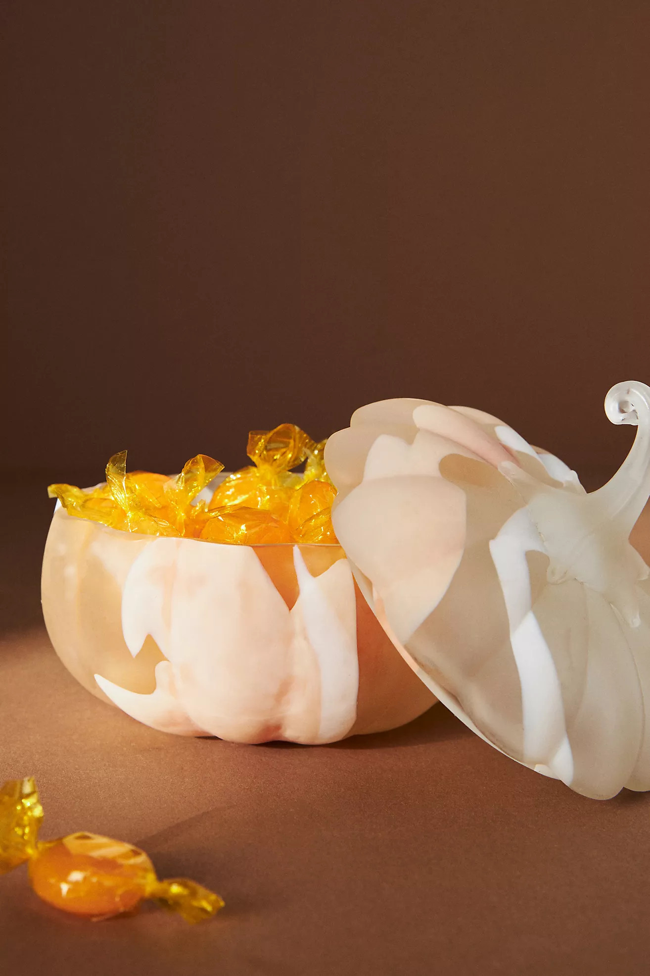 Cheena Harvest Gourmand Pumpkin Spice & Black Walnut Glass Pumpkin Candle | Anthropologie (US)